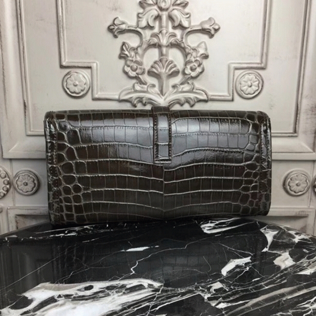Chocolate Copy Hermes Jige Elan 29 Rich Tone Clutch Bag angle 4