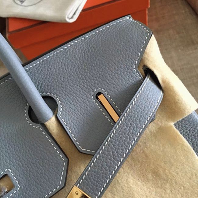 Blue Lin Hermes Birkin 30cm Premium Counterfeit Bag angle 3